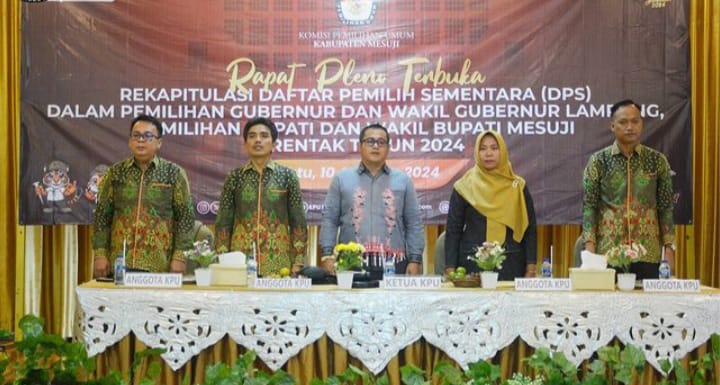 KPU Mesuji Tetapkan DPS 170.443 Mata Pilih