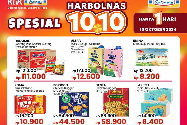 Serbu Promo 10.10 Indomaret Harbolnas, Dapatkan Harga Spesial Indomie Goreng Satu Dus Rp 111 Ribu