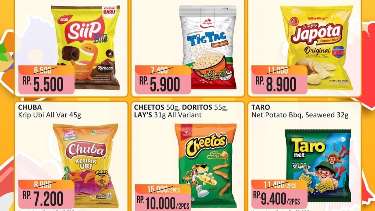 Promo Cemilan Murah Edisi Spesial Akhir Pekan di Alfamart, Borong Sekarang!