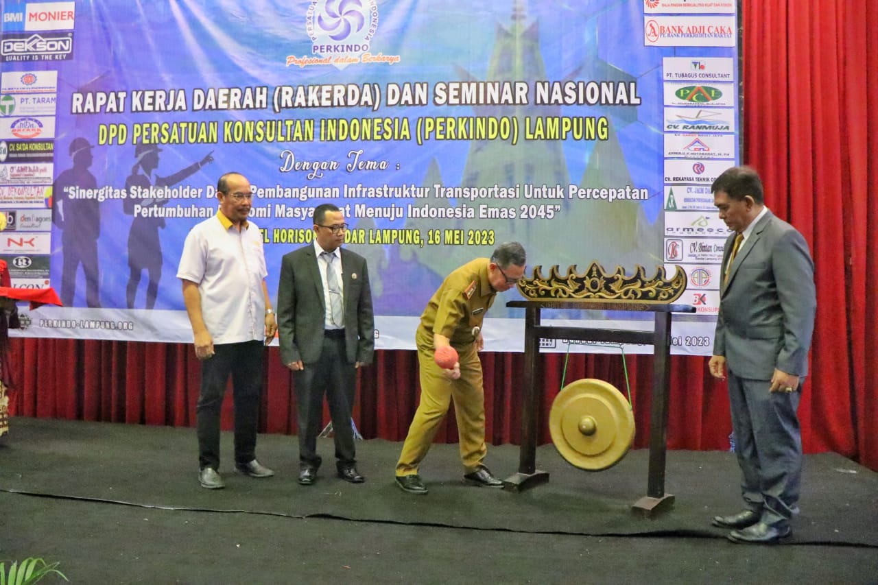 Buka Seminar Perkindo Lampung, Sekda Sampaikan Tantangan Infrastruktur di Lampung