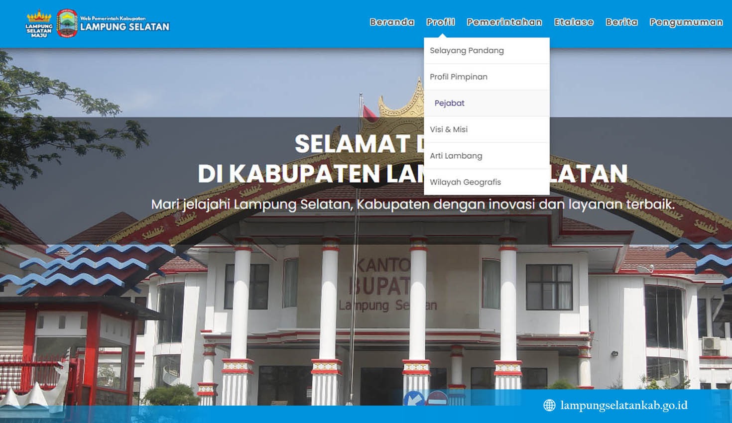 Website Pemkab Lampung Selatan Diredesain, Data Pejabat Kini Lebih Mudah Diakses