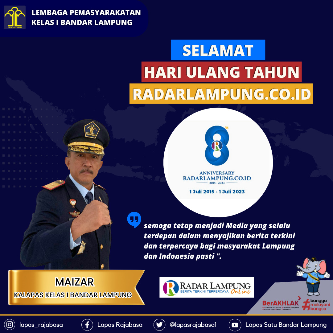 Maizar : Selamat HUT Ke-8 Radar Lampung Online 
