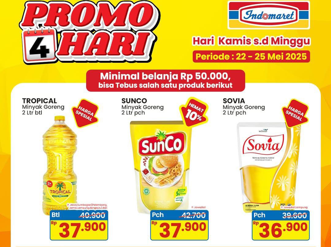 Serbu Diskon Indomaret Spesial Minyak Goreng Murah, Cek Katalognya Sekarang 