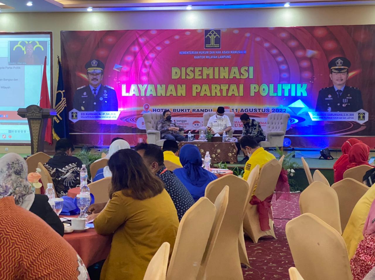 Kanwil Kemenkumham Lampung Berikan Solusi Layanan Diseminasi Partai Politik
