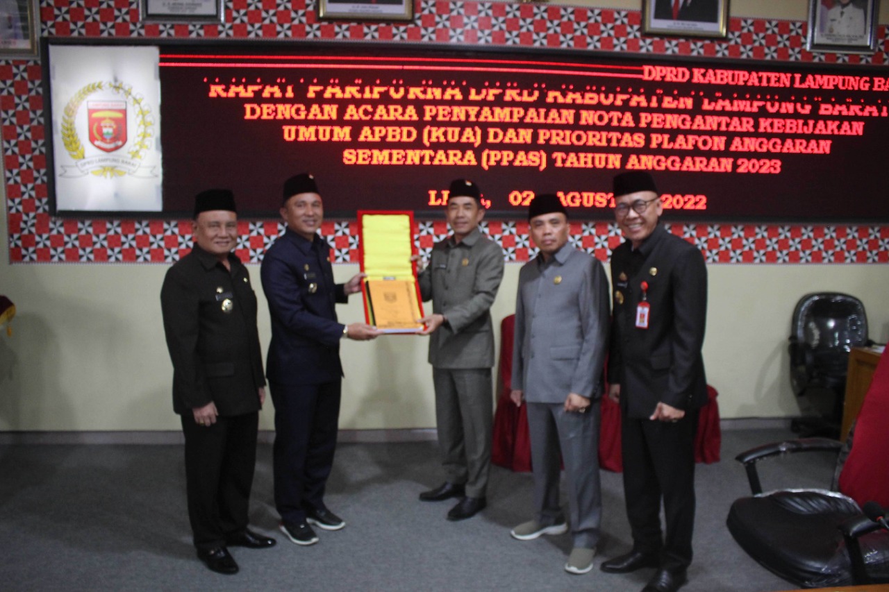 DPRD Kabupaten Lampung Barat gelar Rapat Paripurna KUA dan PPAS