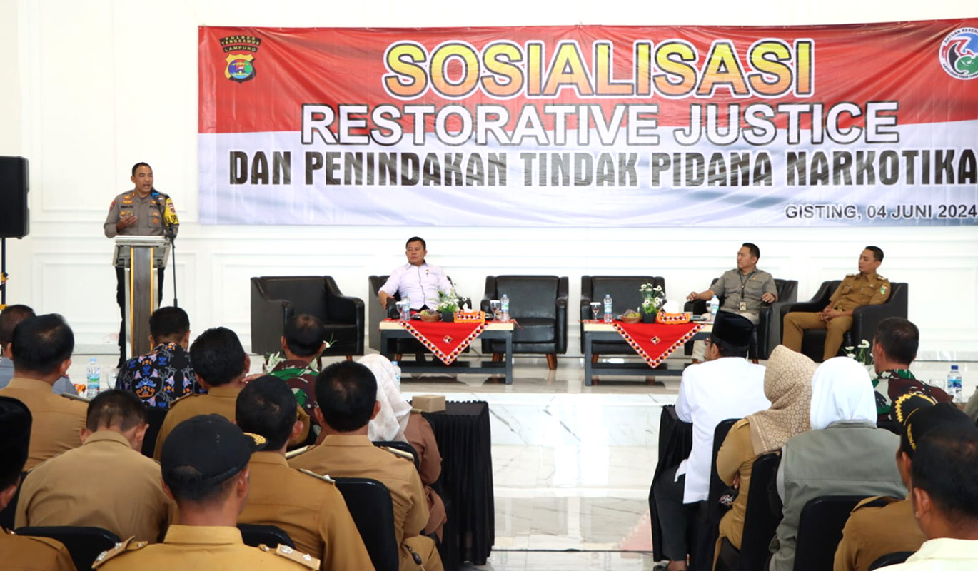 Polres Tanggamus Gelar Sosialisasi Restorative Justice dan Penindakan Tindak Pidana Narkotika