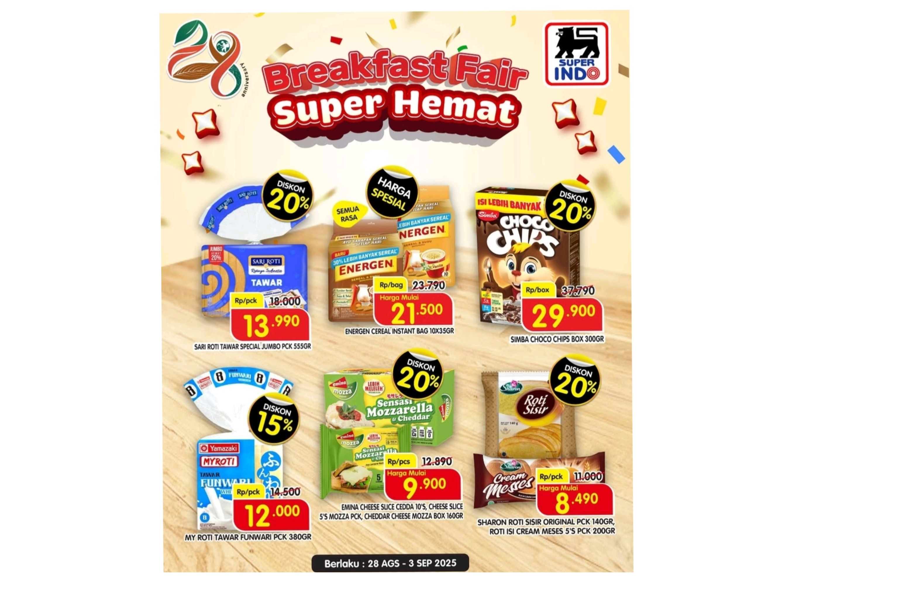 Breakfast Fair Superindo 28 Agustus -3 September 2025, Super Hemat Sampai Diskon 20 Persen 