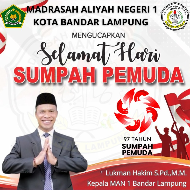 KEPALA MAN 1 BANDAR LAMPUNG MENGUCAPKAN SELAMAT HARI SUMPAH PEMUDA 2025