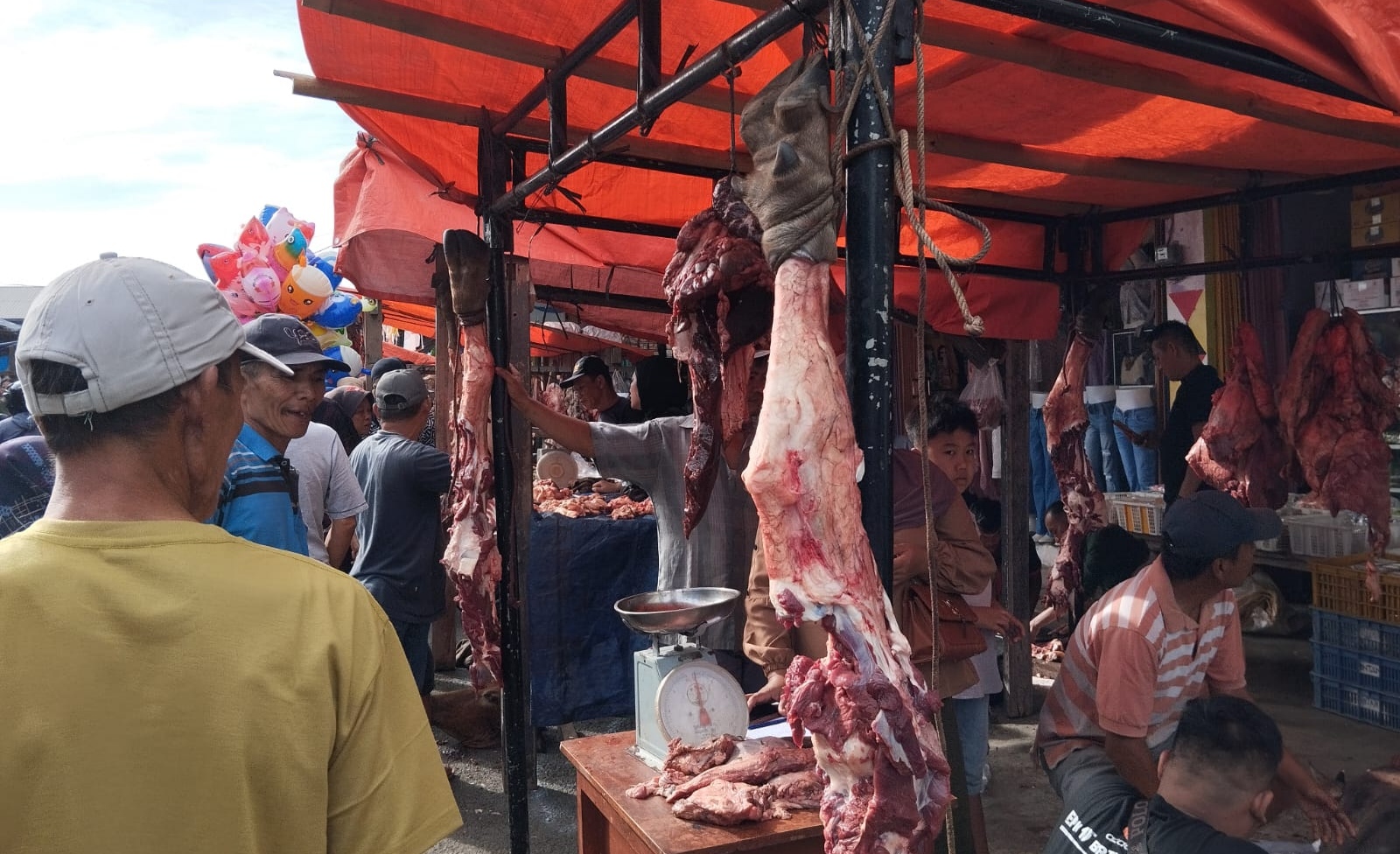 Harga Daging Sapi di Pasar Kota Agung Tanggamus Lampung Tembus Rp 160 Ribu per Kilogram