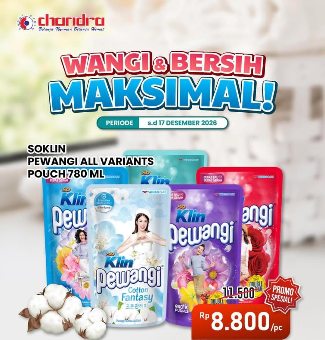 Wangi dan Bersih Maksimal, Deretan Promo Spesial Soklin Di Chandra Mall Lampung