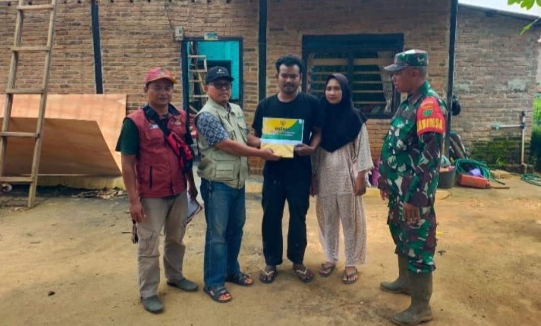 Rumah Warga Keputran Ludes Terbakar, Baznas Pringsewu Gerak Cepat Salurkan Bantuan