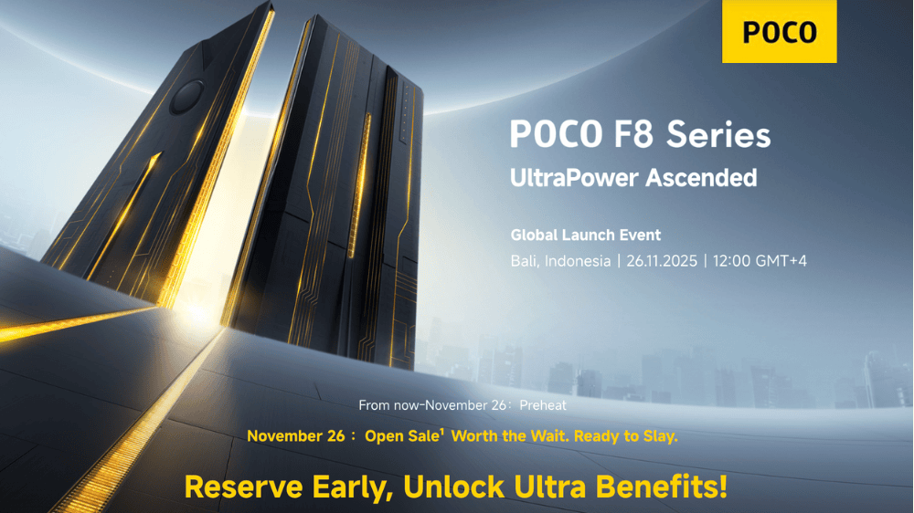  Siap Guncang Pasar 26 November, Poco F8 Series Debut Global di Bali!, HP Mid-Range Spesifikasi Elite