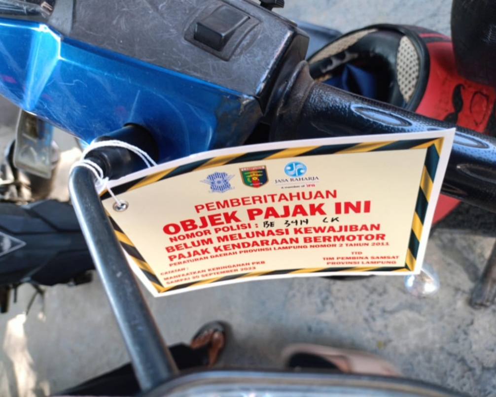 Hari Pertama Tim Samsat Turlap, 1.064 Kendaraan di Lampung Tercatat Mati Pajak