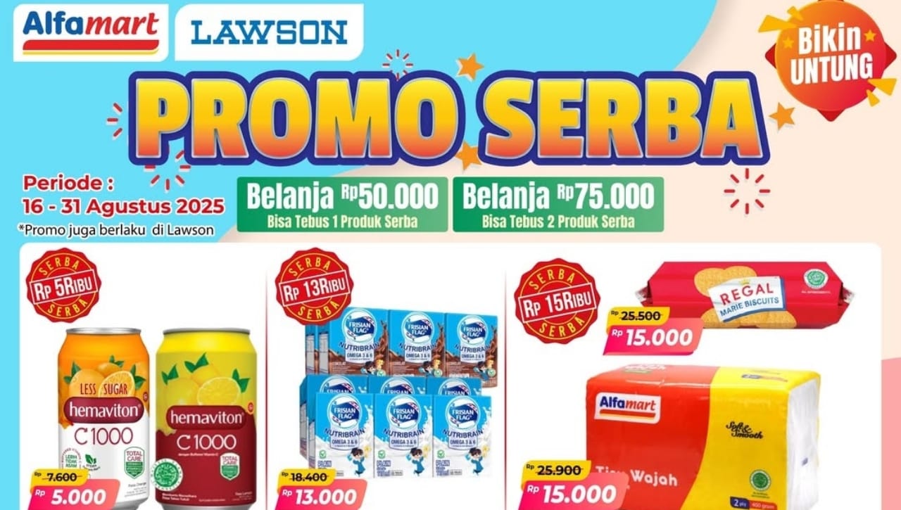 Promo Serba Bikin Untung Spesial Tanggal Tua di Alfamart, Cek Katalog Lengkapnya