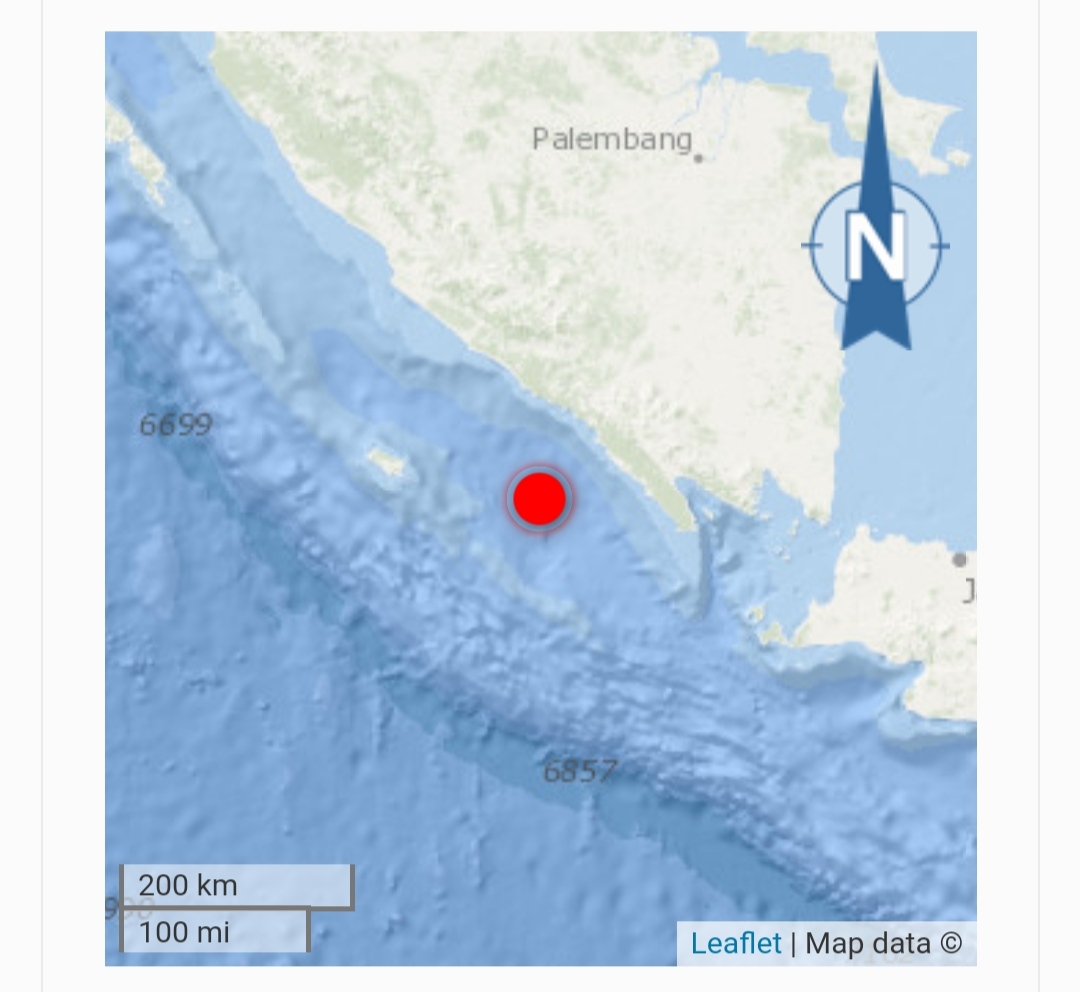 BREAKING NEWS! Gempa Magnitudo 3,2 Guncang Pesisir Barat