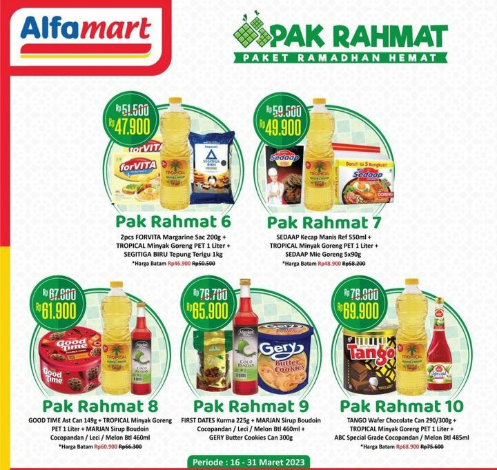 Cek Promo Pak Rahmat di Alfamart, Periode Sampai 31 Maret 2023