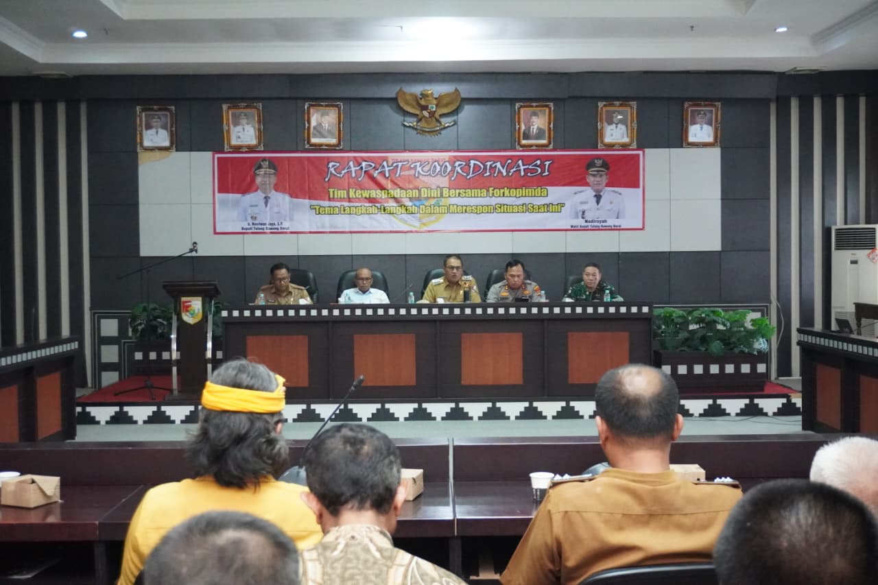 Bupati Tubaba Pimpin Rakor Tim Kewaspadaan Dini Bersama Forkopimda