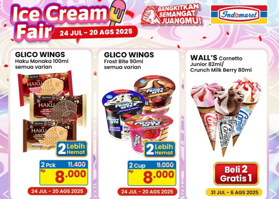 Spesial Promo Indomaret Ngemil Manis Makin Hemat! Dapatkan Diskon Ice Cream Malam Minggu Gratis 1