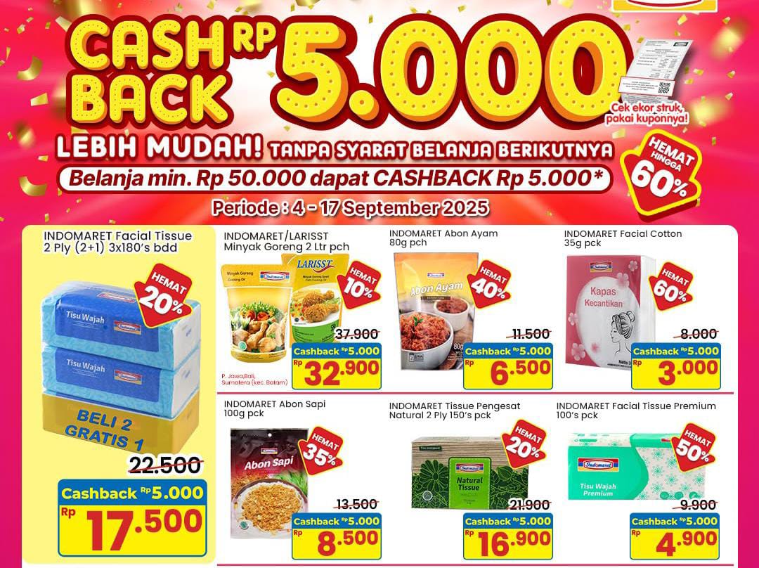 Promo Indomaret Untung Siang Ini, Belanja Cemilan Dapat Potongan Rp 5 Ribu