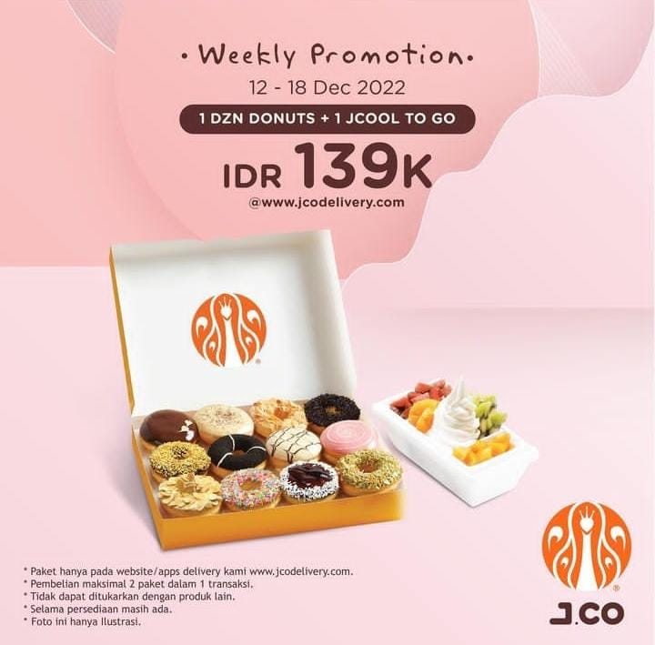 Promo JCO Indonesia Kembali Hadir Hingga 18 Desember 2022, Rp 139 Ribu Dapat 1 DZN Donuts Plus 1 Jcool To Go