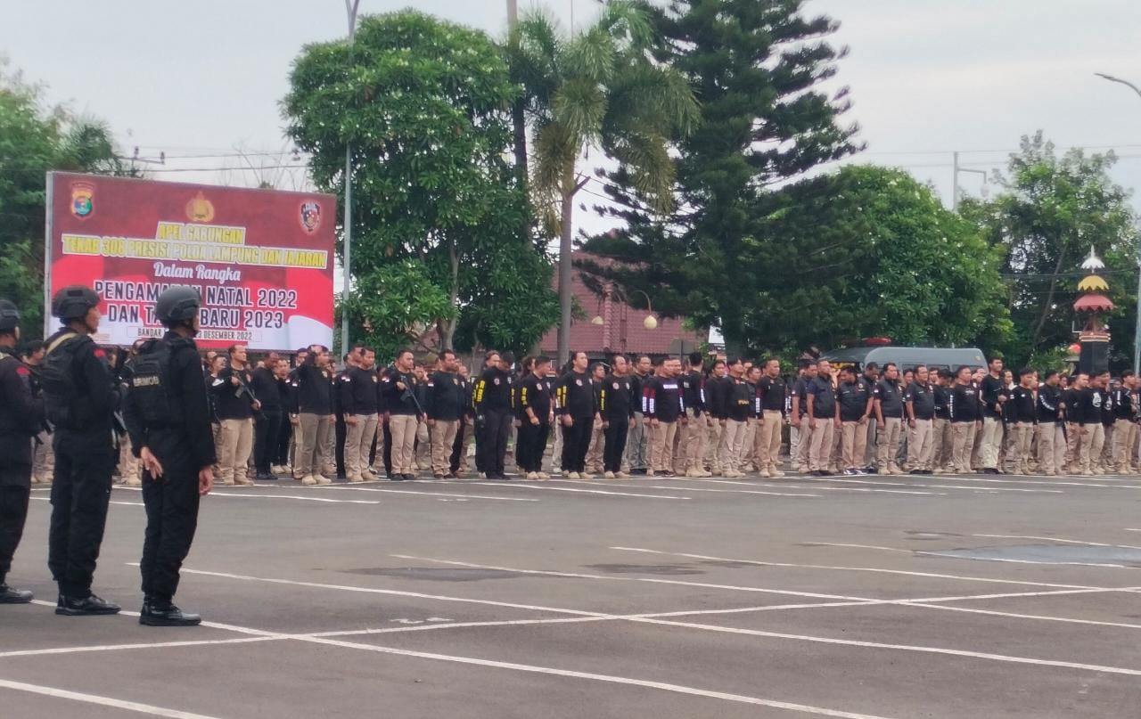 Hadapi Nataru, Polresta Bandar Lampung Beri Pengamanan 52 Gereja