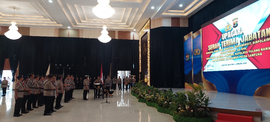 Hari Ini 10 Pejabat Utama Baru Polda Lampung Upacara Sertijab, Ada 3 Kapolres
