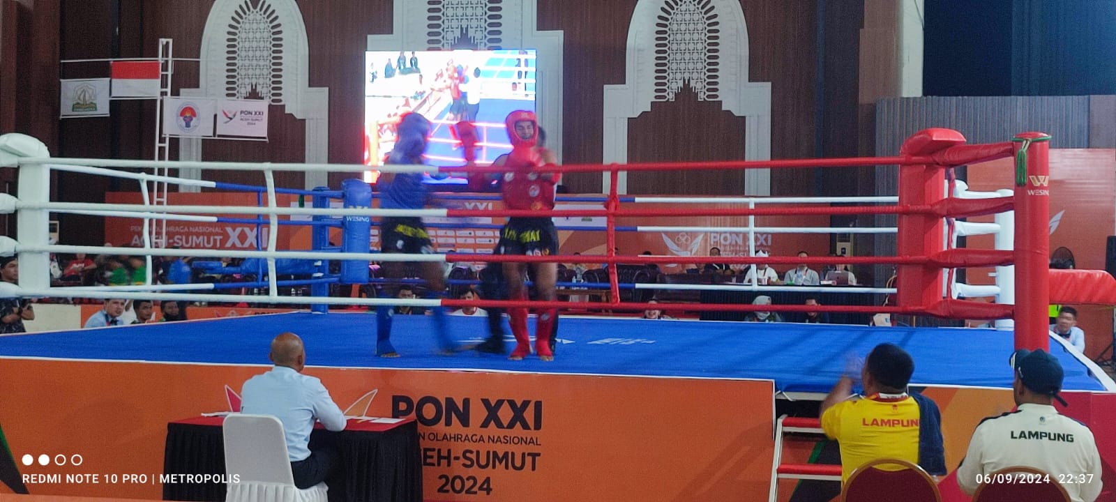 KO di Pertandingan PON XXI Aceh Sumut, Atlet Muaythai Lampung Dilarikan ke Rumah Sakit  