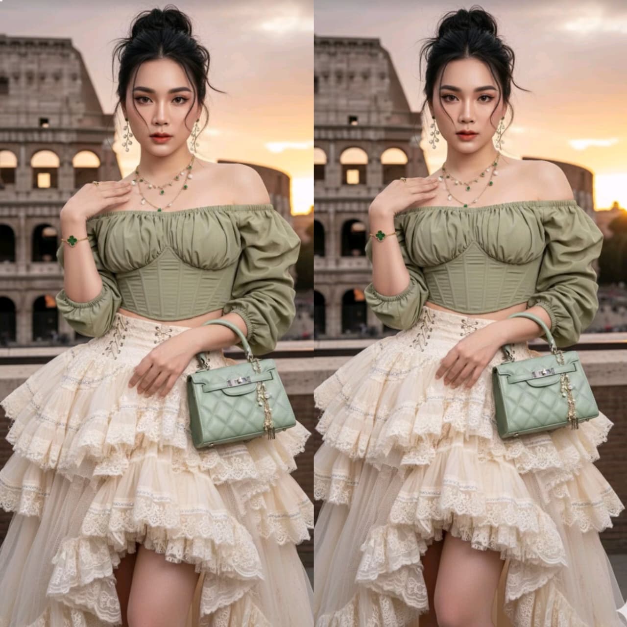 Gemini AI Ciptakan Potret Wanita Asia di Depan Colosseum, Hasilnya Tampak Seperti Pemotretan Majalah Fashion!