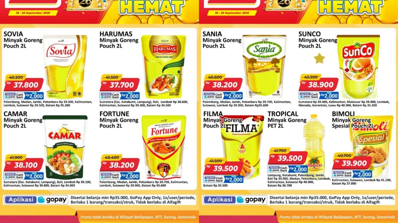 Promo Minyak Goreng Hemat Spesial Anyversale 26 Alfamart, Jangan Ditunda dan Borong Sekarang!