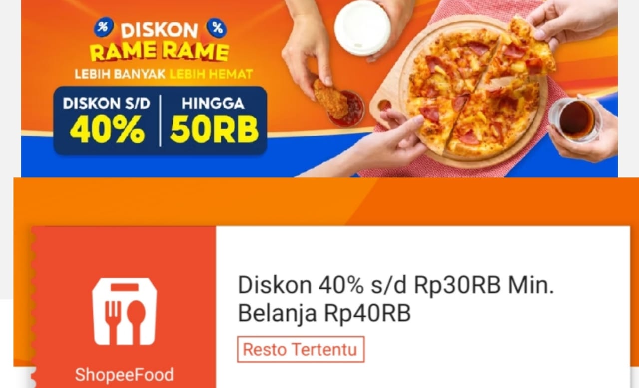 Cek Promo ShopeeFood Hari Ini, Klaim Voucher Diskon 40 Persen dan Dapatkan Potongan Hingga Rp30 Ribu