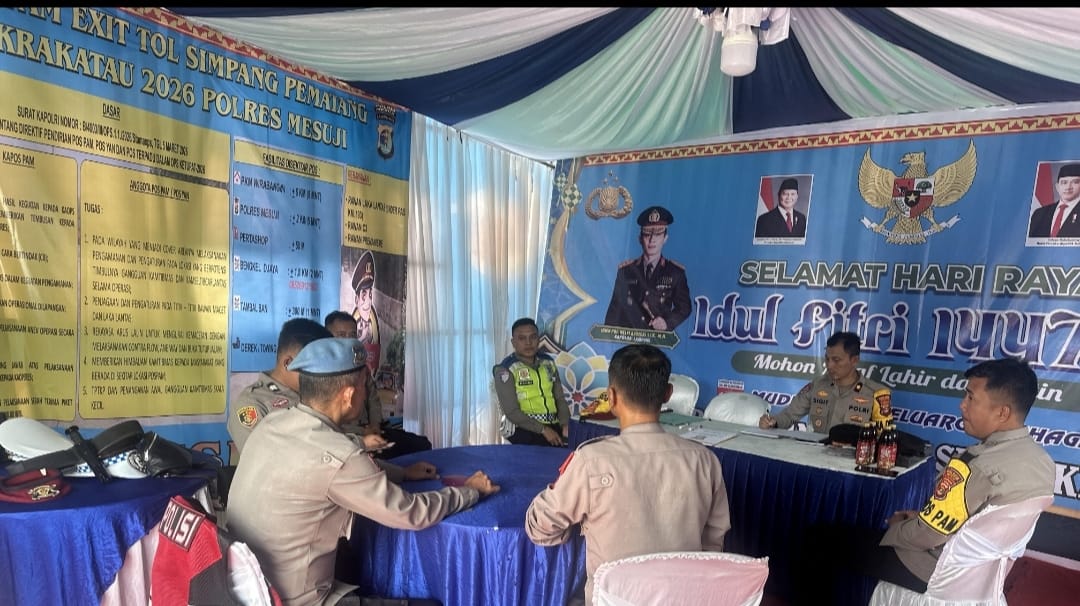 Wakapolres Mesuji Cek Kesiapan Pos PAM dan Pos Yan, Pastikan Mudik Aman dan Humanis