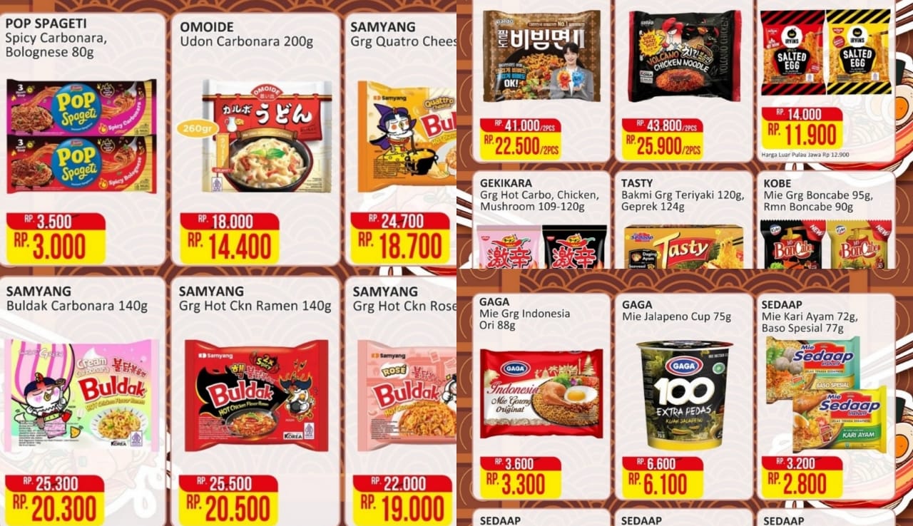 Promo Akhir Bulan Edisi Mie Instant Favorit di Alfamart, Nikmati Diskon Gede-gedean Hingga 45 Persen!