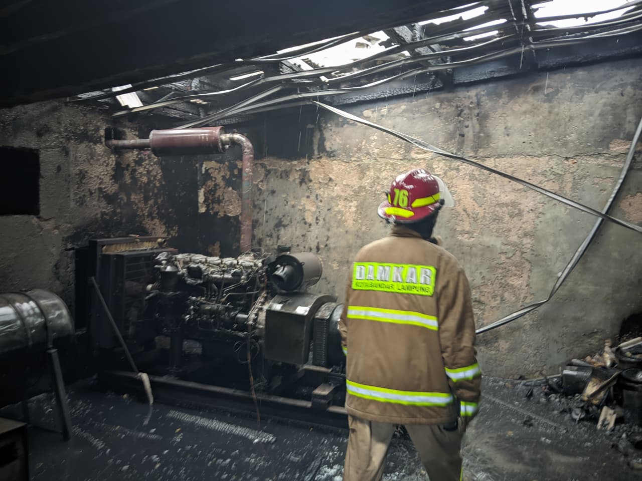 Dua Genset Hotel Arnes Rusak Dilalap Api, Kerugian Ditaksir Rp250 Juta