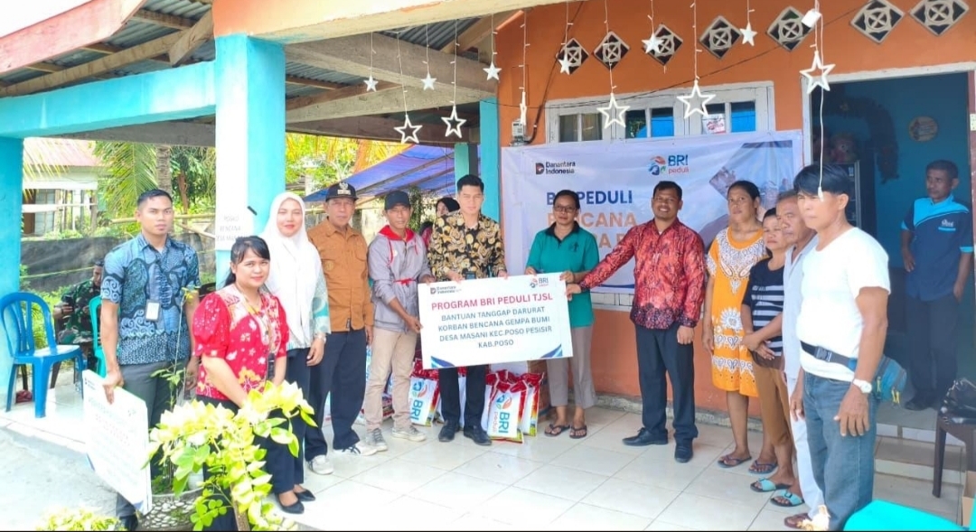 Tanggap Bencana Gempa Poso, BRI Peduli Salurkan Bantuan Bagi Korban Terdampak