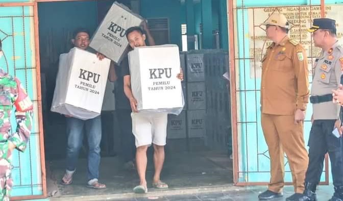 Logistik Pemilu 148 Desa di Pesawaran Telah Kembali Ke Kecamatan, Pleno Pun Dimulai