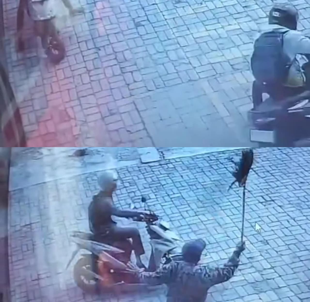 Motor Petugas Parkir Digondol Maling Saat Ambil Sapu, Aksi Terekam CCTV