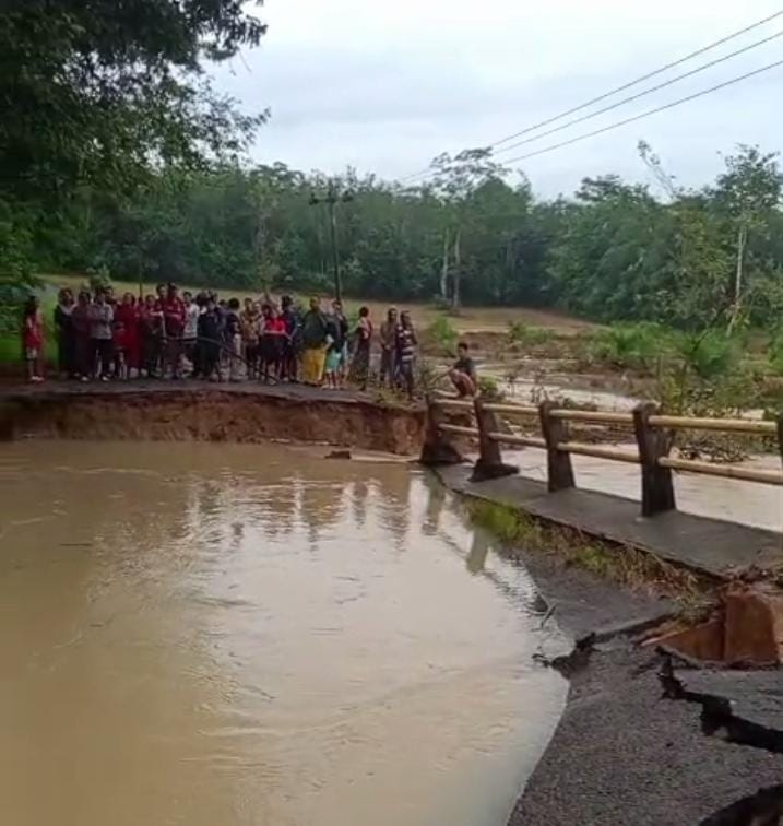 Akses Jembatan Kali Nughik Tubaba Terputus, Warga Minta Pemerintah Bergerak Cepat