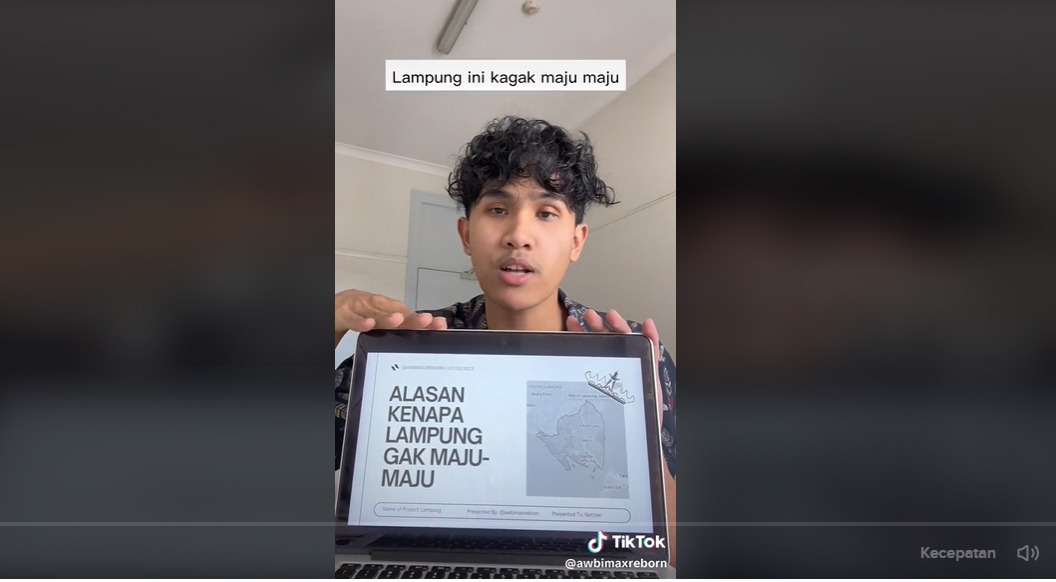 Viral, Mahasiswa Unggah VT Sebut Lampung Tak Maju-maju Dengan Bahasa Menohok