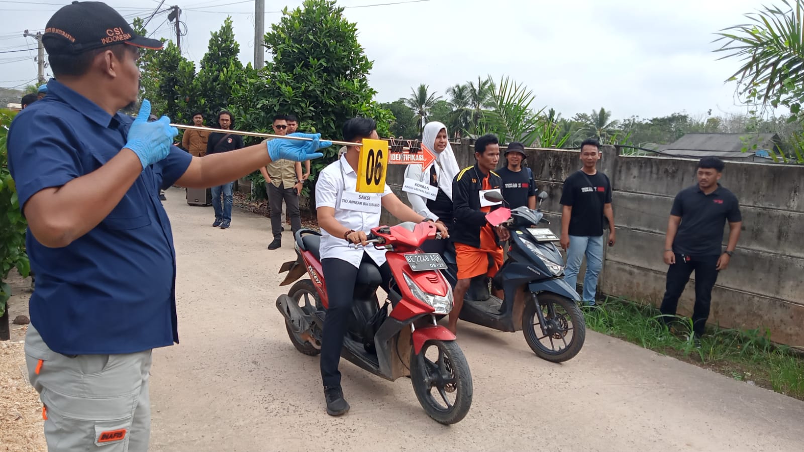 Polisi Gelar Reka Ulang Pembunuhan Siswi SMK di Mesuji Lampung