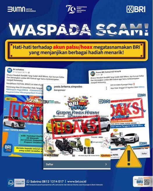 Awas Penipuan, Begini Cara Bedakan BRImo FSTVL Asli dan Palsu 