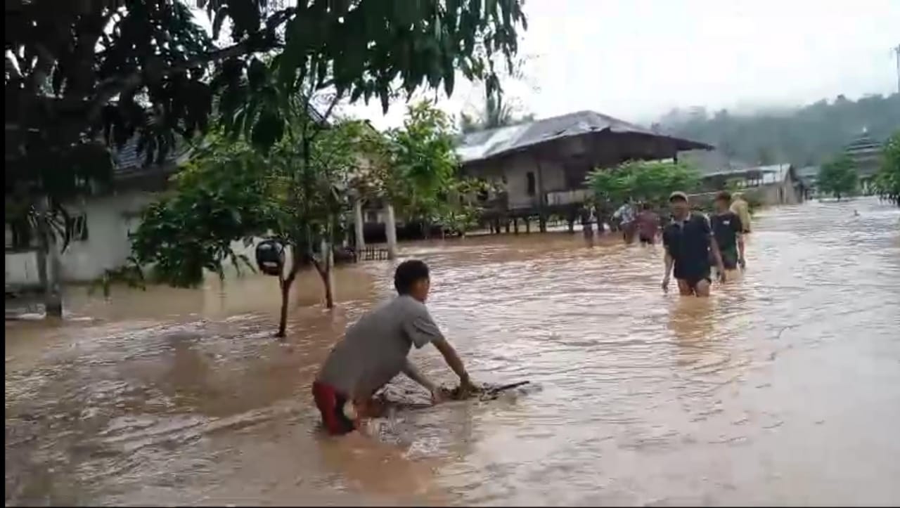 Sempat Surut, Puluhan Rumah di Bumi Hantatai Kembali Terendam Banjir