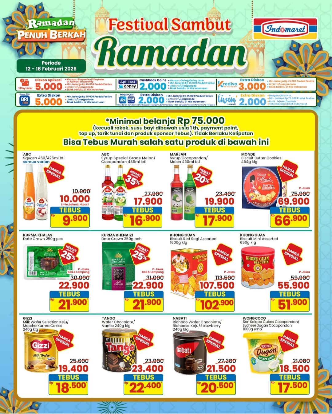 Update Promo Tebus Murah Indomaret Sampai 18 Februari 2026, Siap Sambut Ramadan 