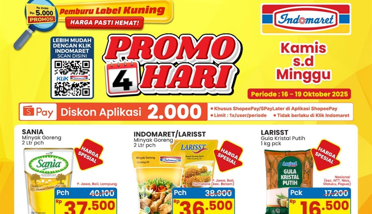 Promo Indomaret Spesial Malam Mingguan, Belanja Murah Sampai 19 Oktober 2025, Cek Katalognya
