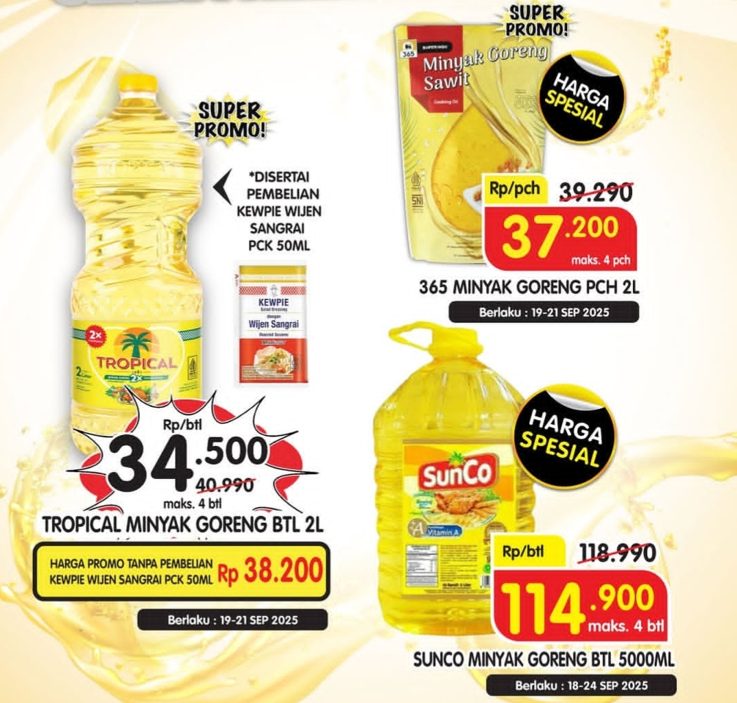 Serba Minyak Serba Hemat di Superindo Hadir Kembali, Ada Harga Spesial Minyak Goreng Sunco 5 Liter
