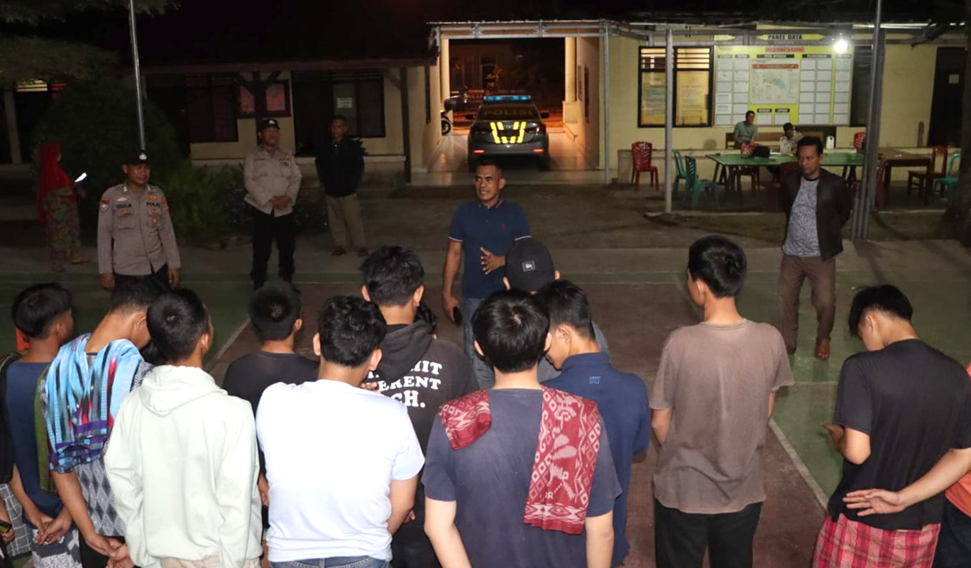 Diduga Terlibat Perang Sarung, Belasan Remaja di Tanggamus Lampung Diamankan