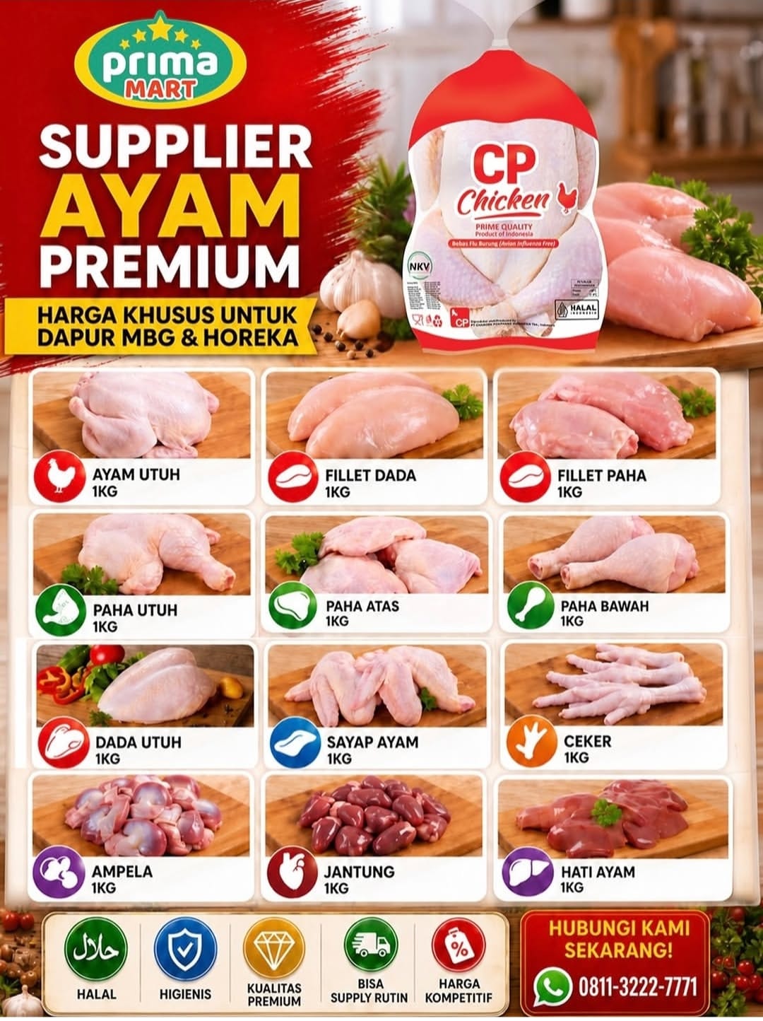 Dukung Program MBG dan Horeka, Prima Mart Siapkan Pasokan Ayam Premium Bersertifikat Halal-NKV