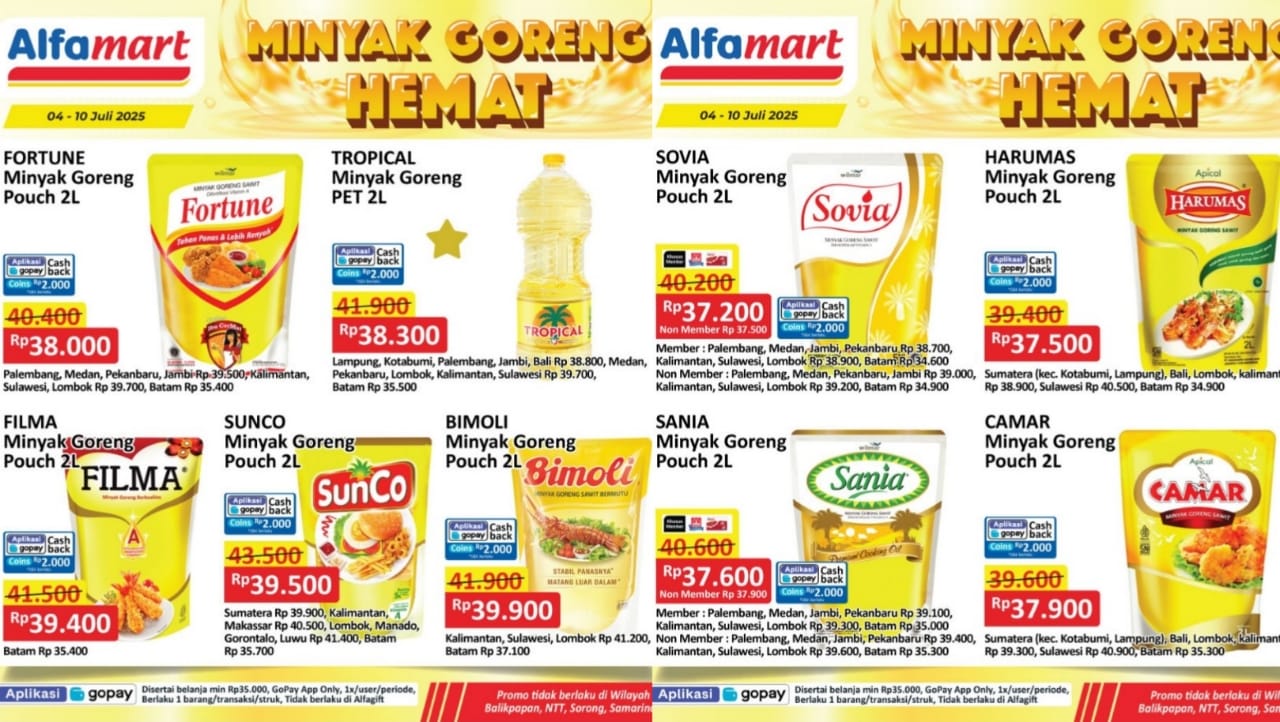 Borong Promo Minyak Goreng Murah di Alfamart Edisi Sabtu 5 Juli 2025, Jangan Sampai Kehabisan!