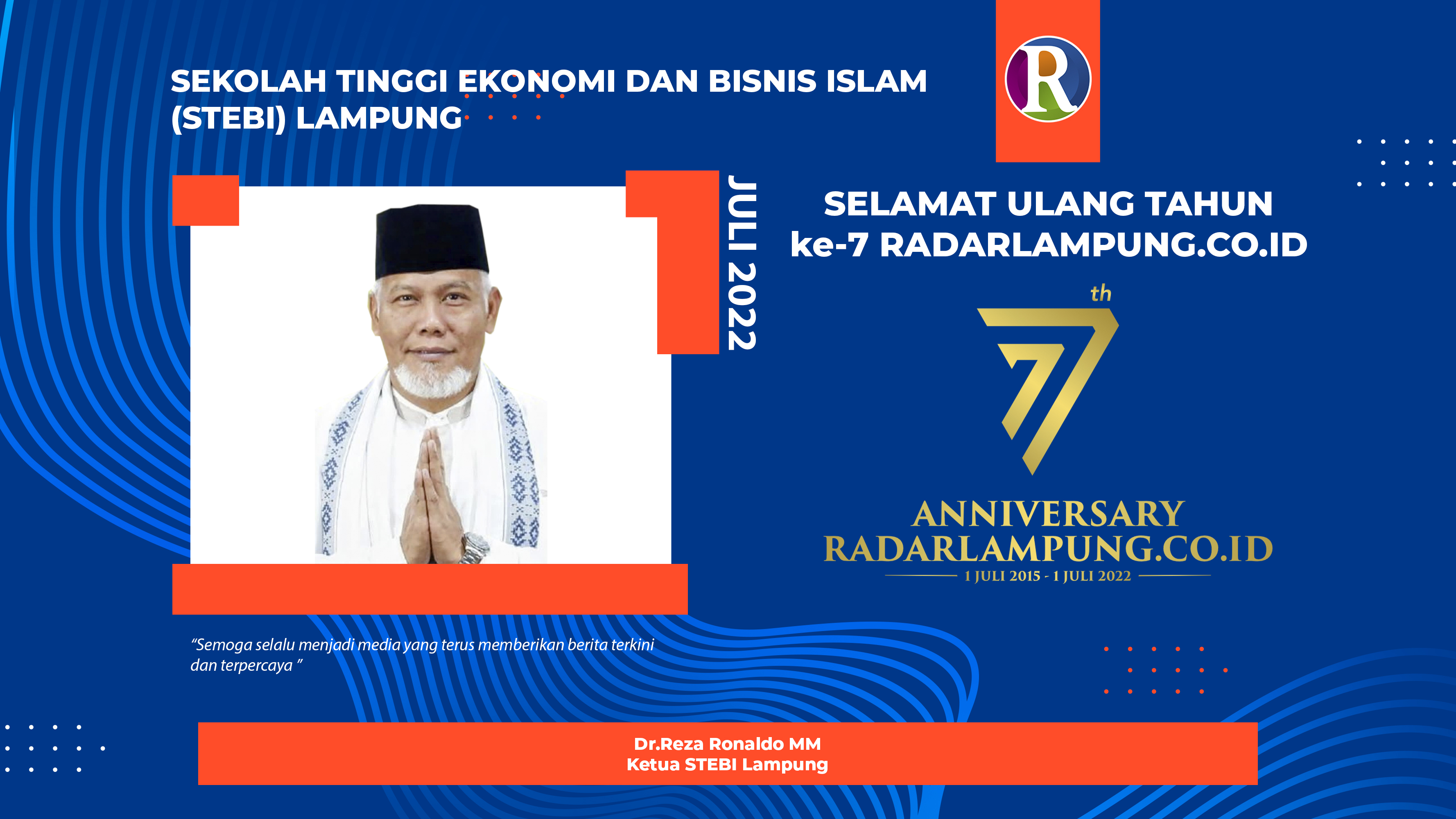 STEBI Lampung Mengucapkan Selamat Ulang Tahun ke-7 Radarlampung.co.id
