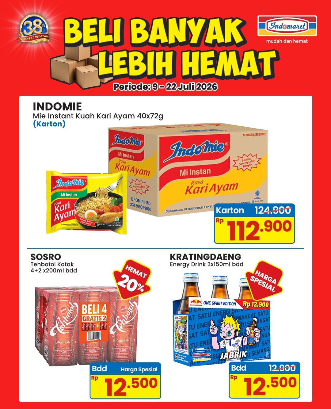 Promo Indomaret 'Beli Banyak Lebih Hemat' Periode 9-22 Juli 2026, Belanja Kartonan Jadi Lebih Murah