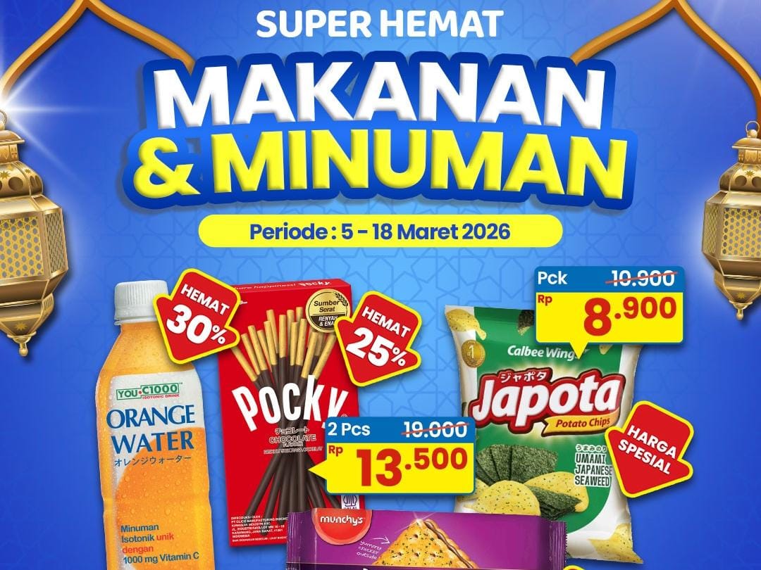 Promo Super Hemat Indomaret: Banyak Diskon Makanan, Minuman hingga Kebutuhan Dapur